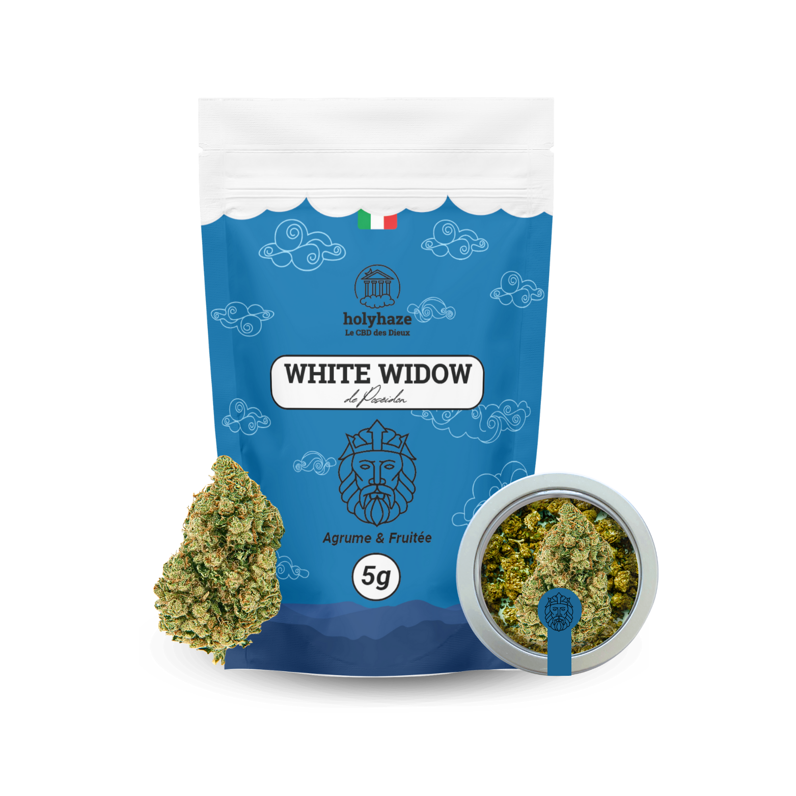 White Widow de Poséidon 🌊 Fleur de CBD